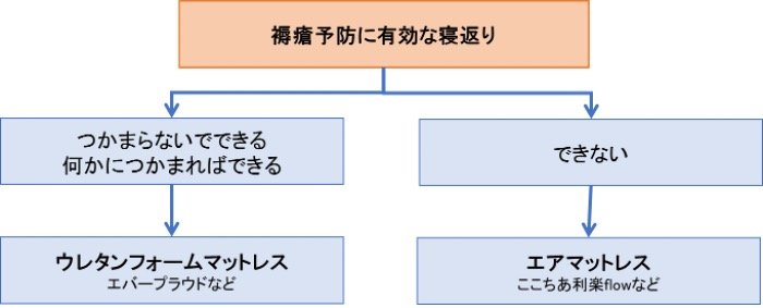 マットレス選択チャート イメージ