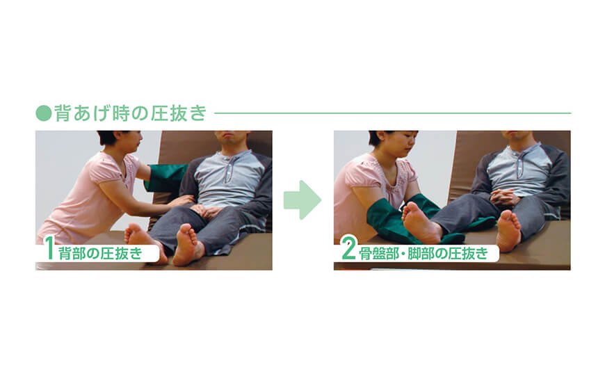 背あげ時の圧抜き